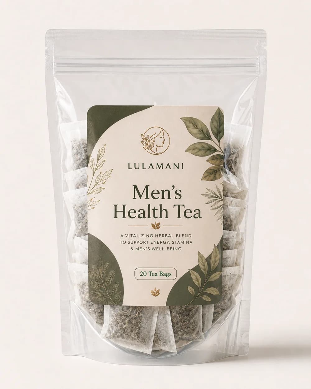 Men's Vitality Herbal Tea transparent pouch