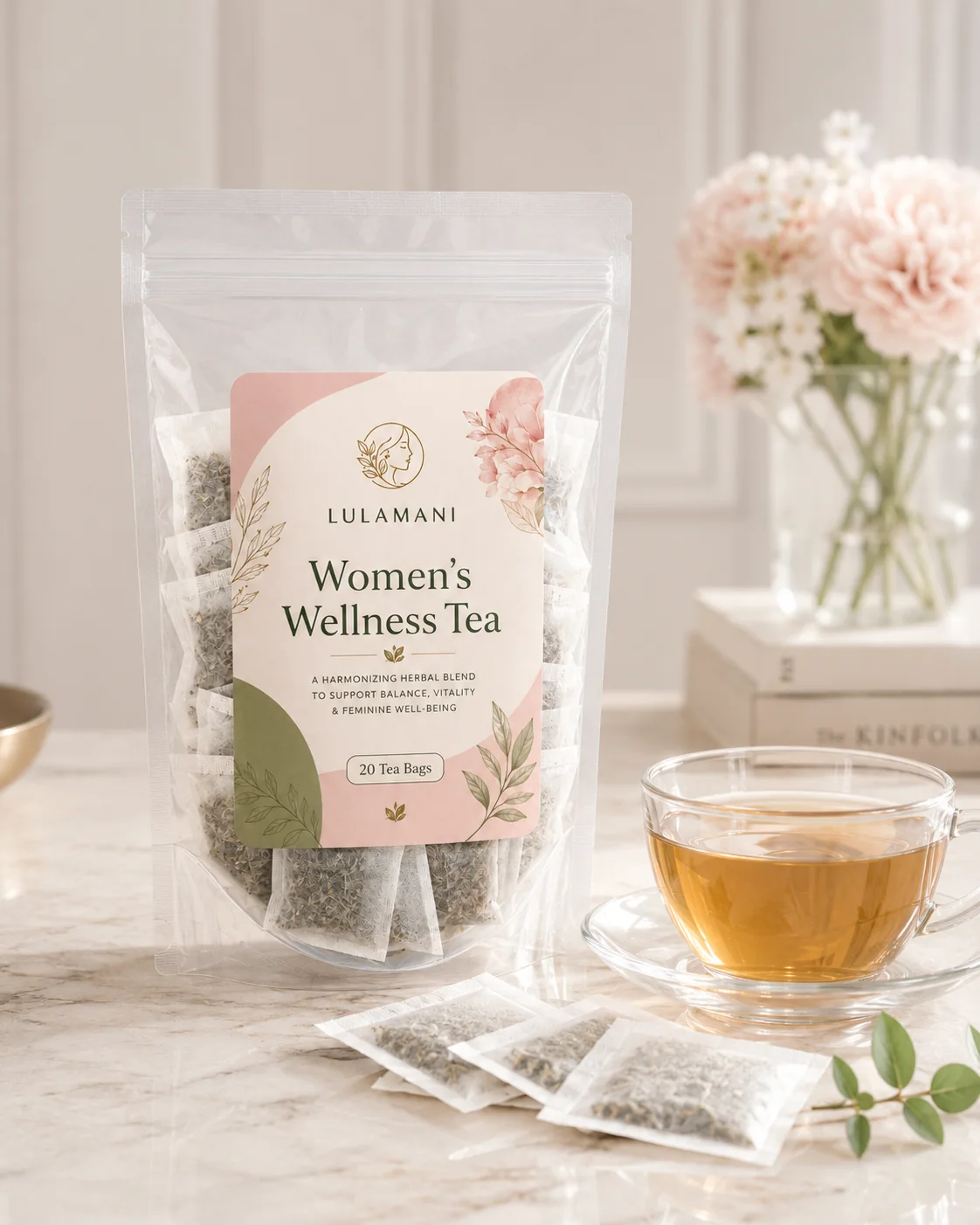Women's Vitality Herbal Tea transparent pouch